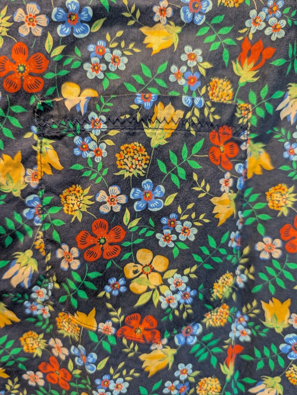 Sleepy Jones Cornett Gown in Liberty Fabric Edenham Floral Navy Size M EUC - Picture 6 of 12